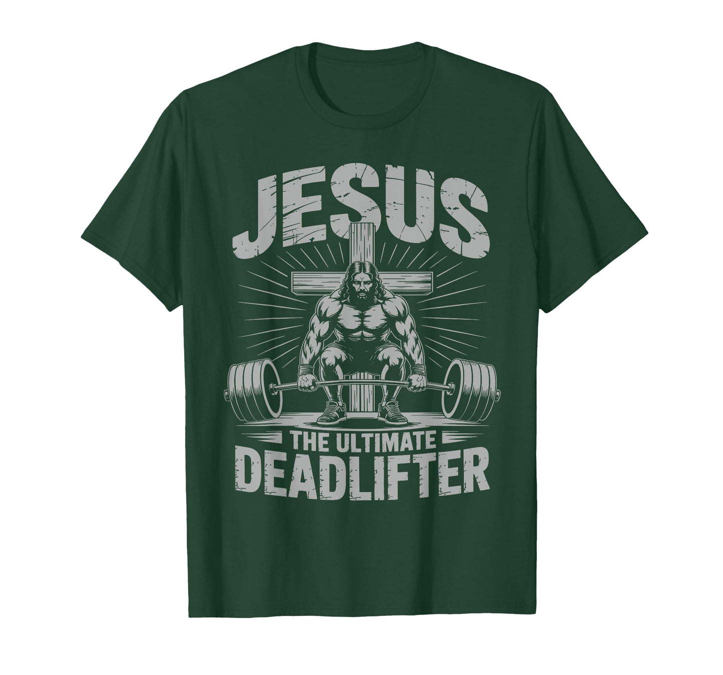 Funny Christian Gym Jesus The Ultimate Deadlifter Workout T-Shirt
