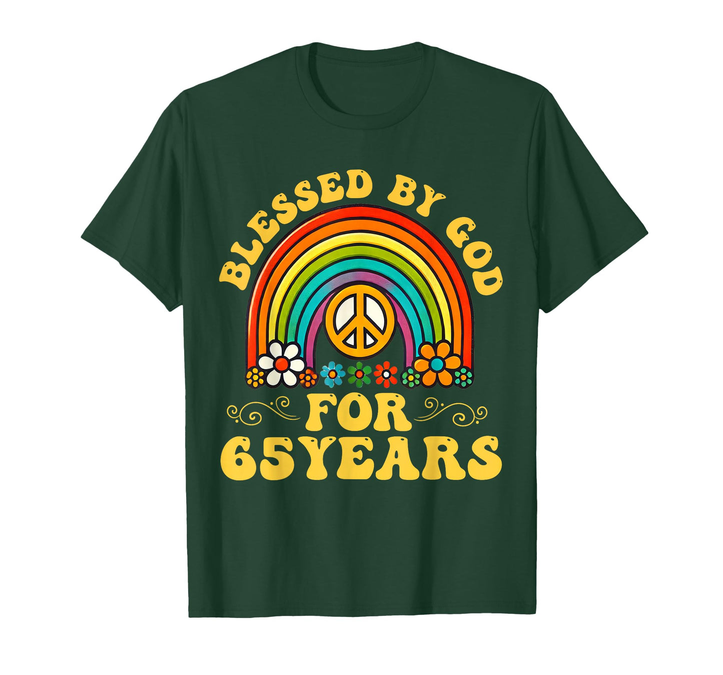 Blessed By God For 65 Years Sixty Five 65th Birthday T-Shirt