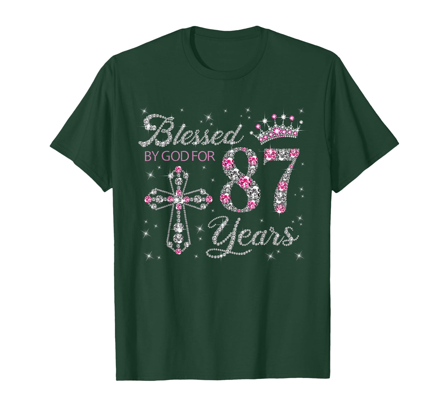 Blessed by God For 87 Years Old 87th Birthday Gift For Women T-Shirt
