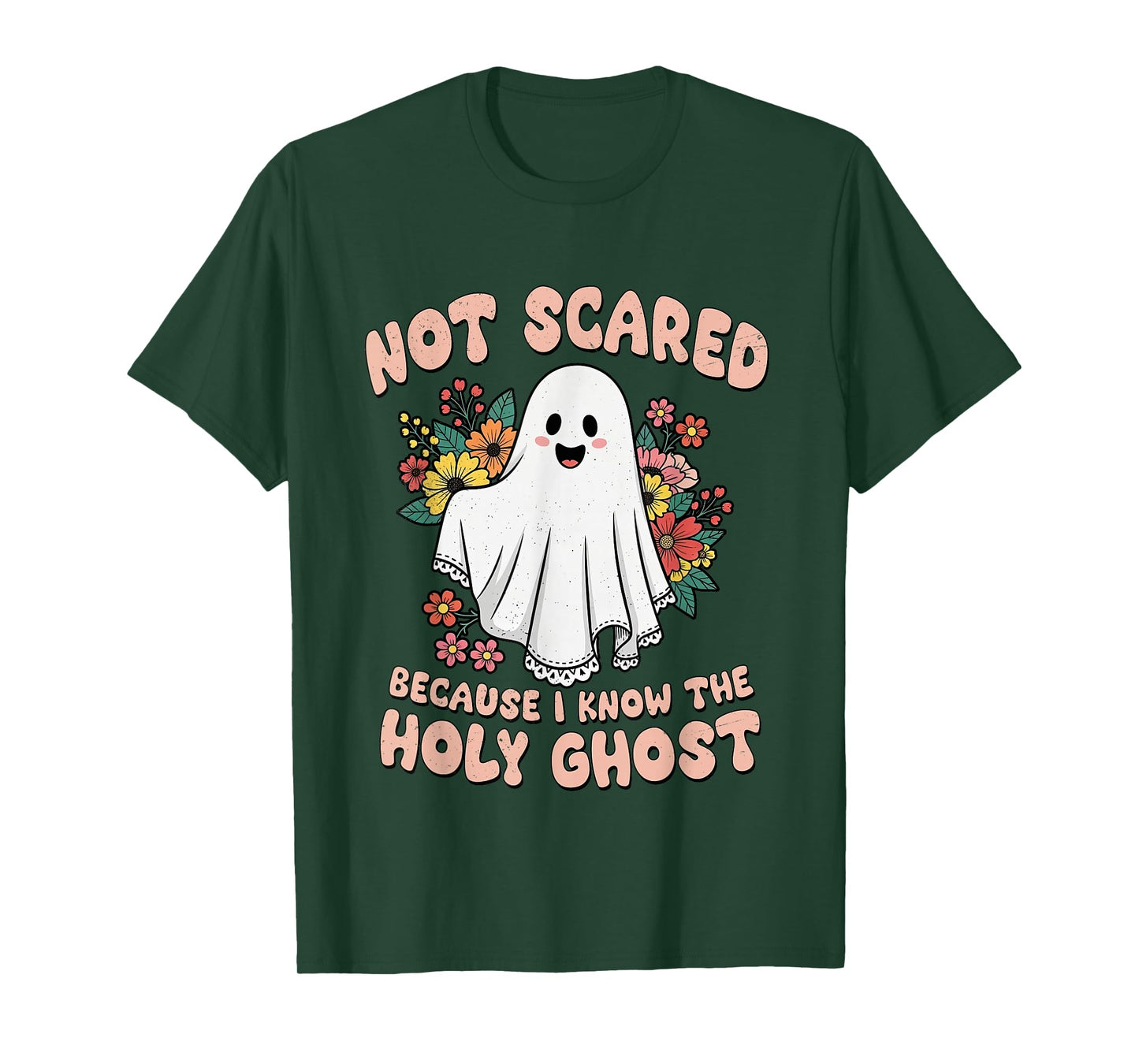 Not Scared Because I Know The Holy Ghost Halloween Christian T-Shirt