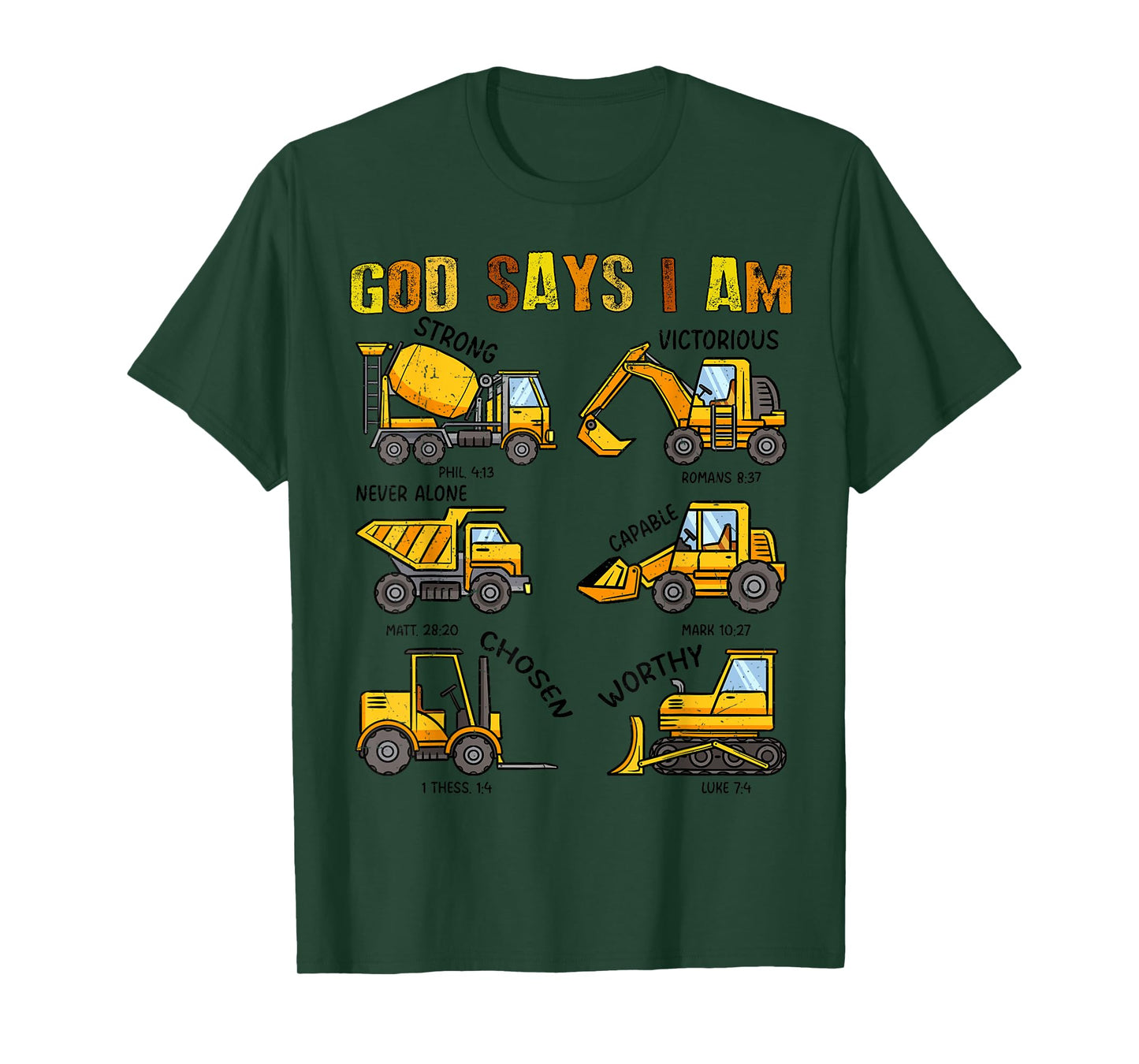 God Says I Am Construction Christian Easter Son Boy Toddler T-Shirt