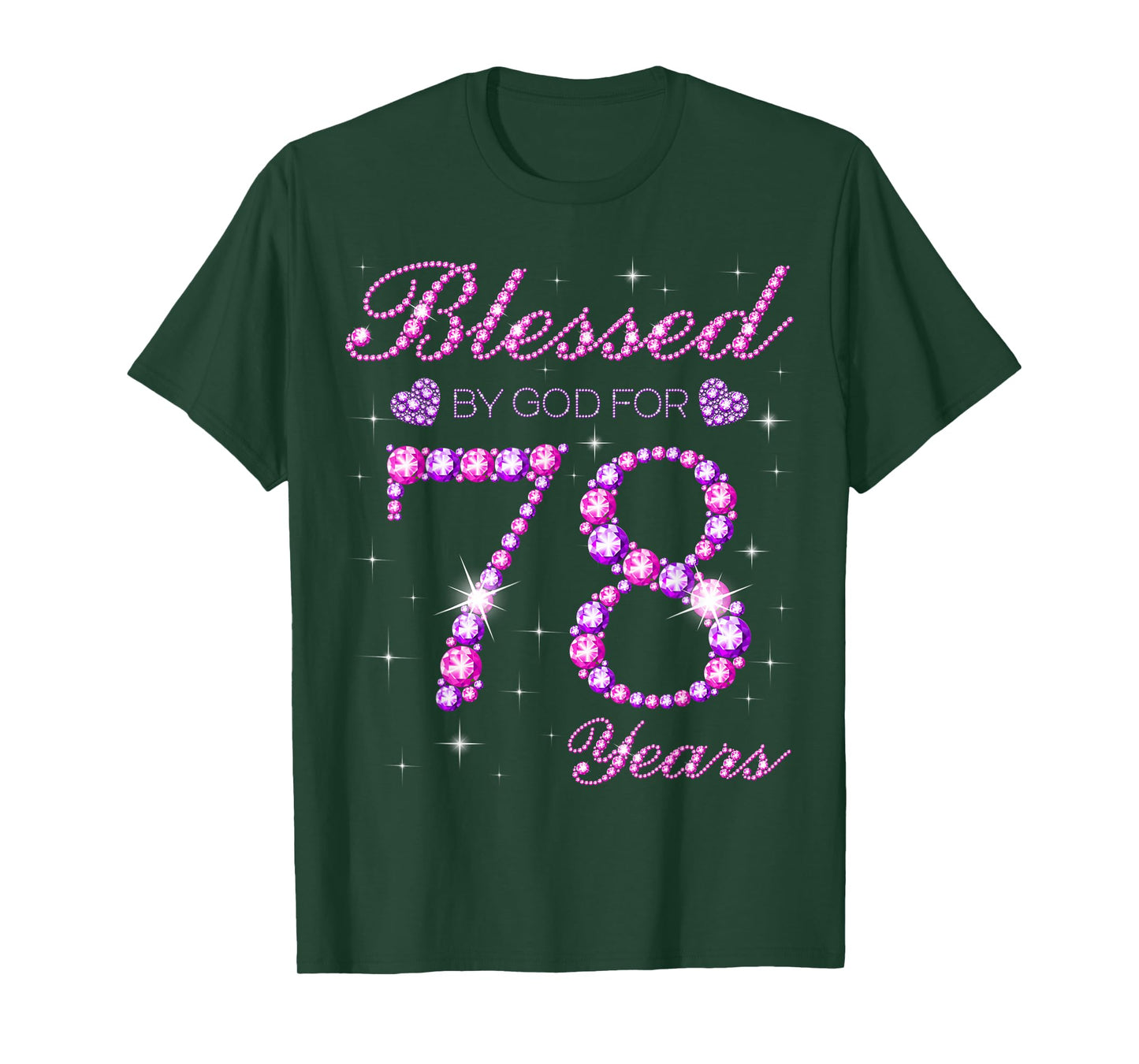 Blessed by God for 78 Years Old 78th Birthday Party T-Shirt