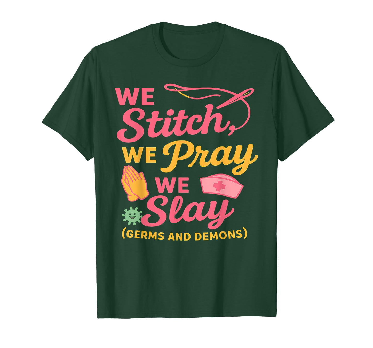 Funny Nurse Prayer Warrior Quote Medical Christian Doctor T-Shirt