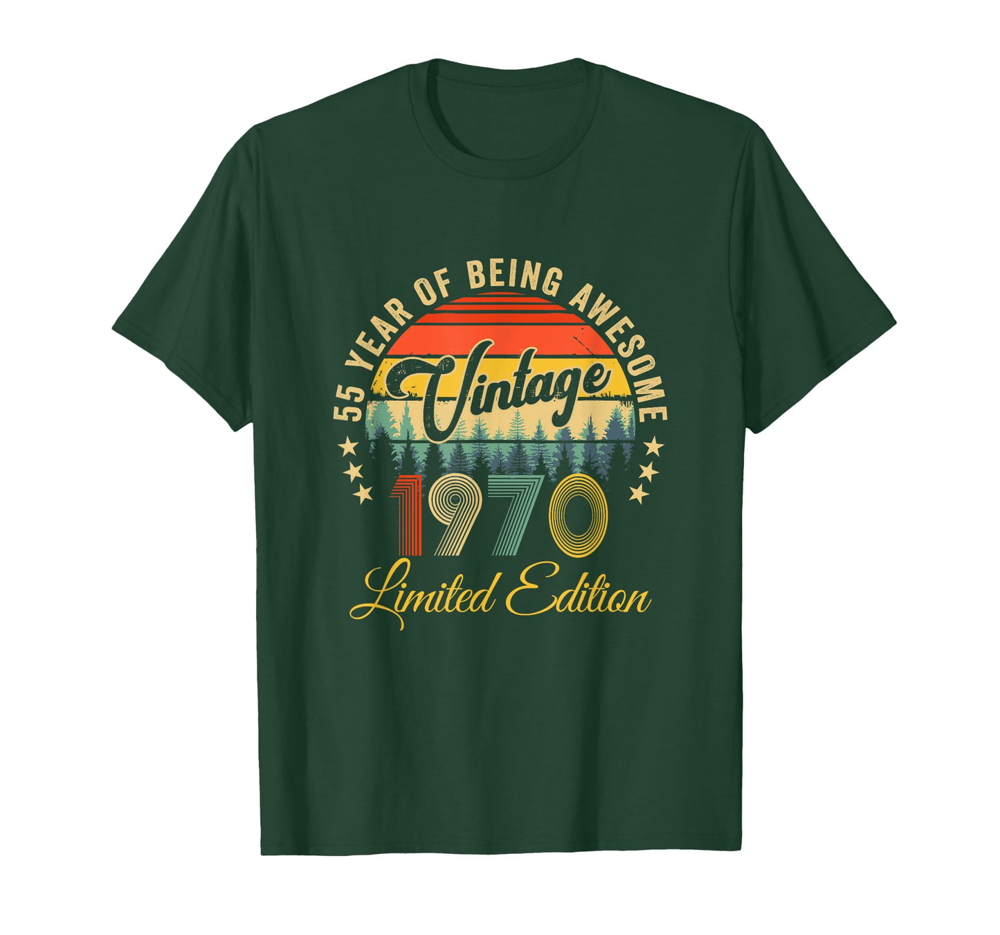 Vintage 1970 Limited Edition 55 Year Old 55Th Birthday T-Shirt
