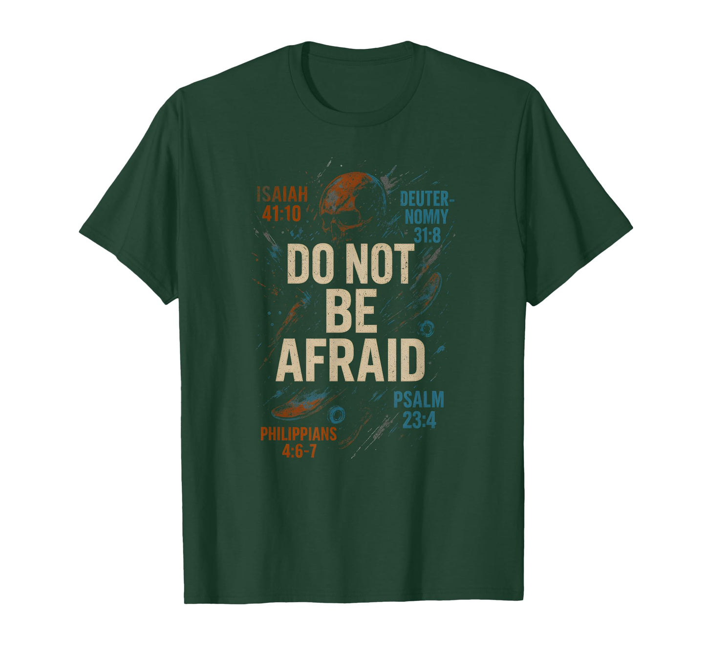 Bible Verse Do Not Be Afraid Vintage Mens Christian Faith T-Shirt