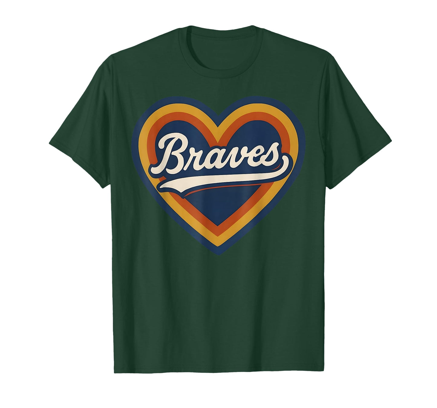 Retro Heart Classic Braves Name Gift For Men Women Kids T-Shirt