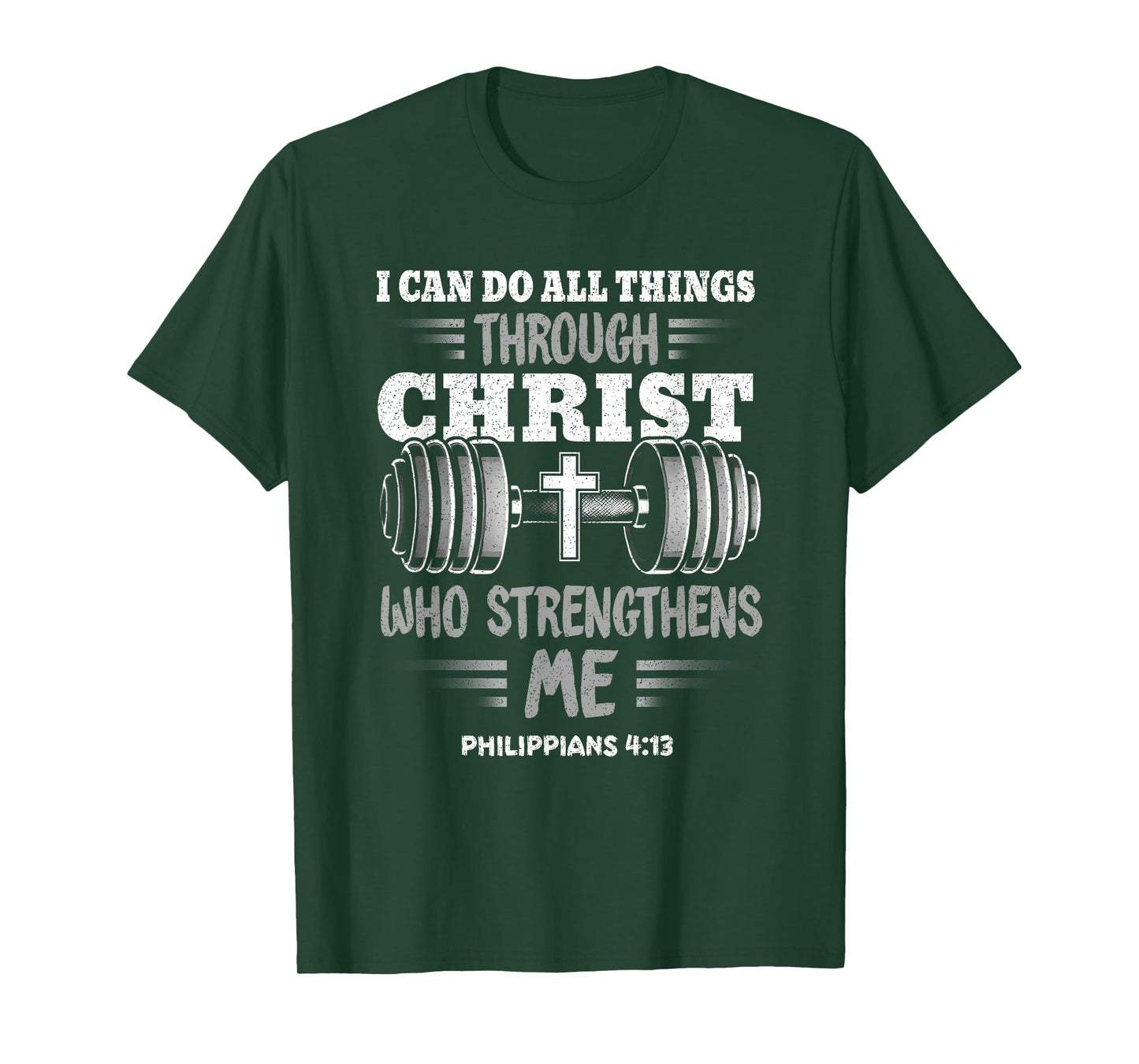 Philippians 4:13 Christian Jesus Bodybuilding Weightlifter T-Shirt