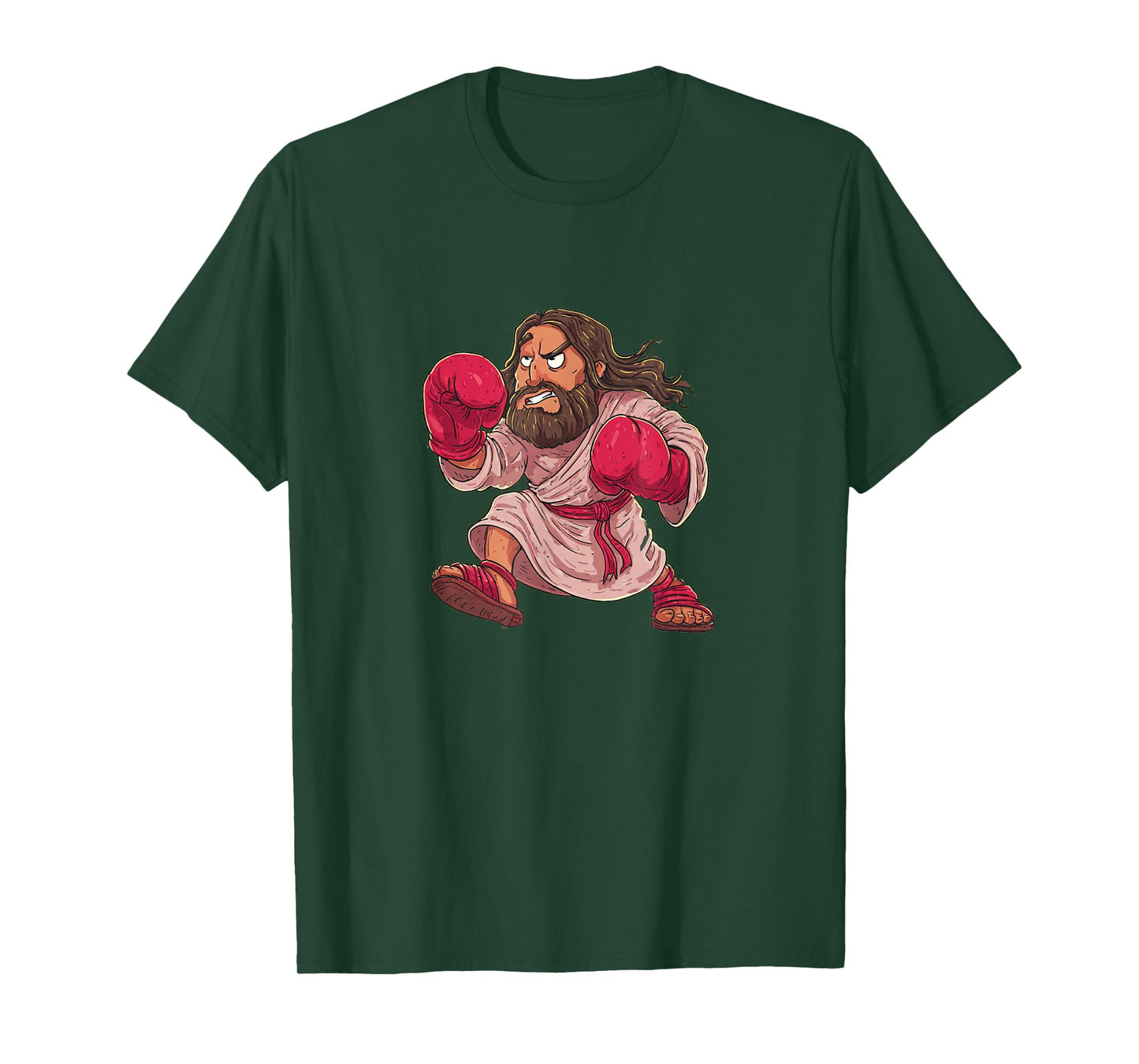 Nice Jesus Costume with Punching and Fight Look T-Shirt