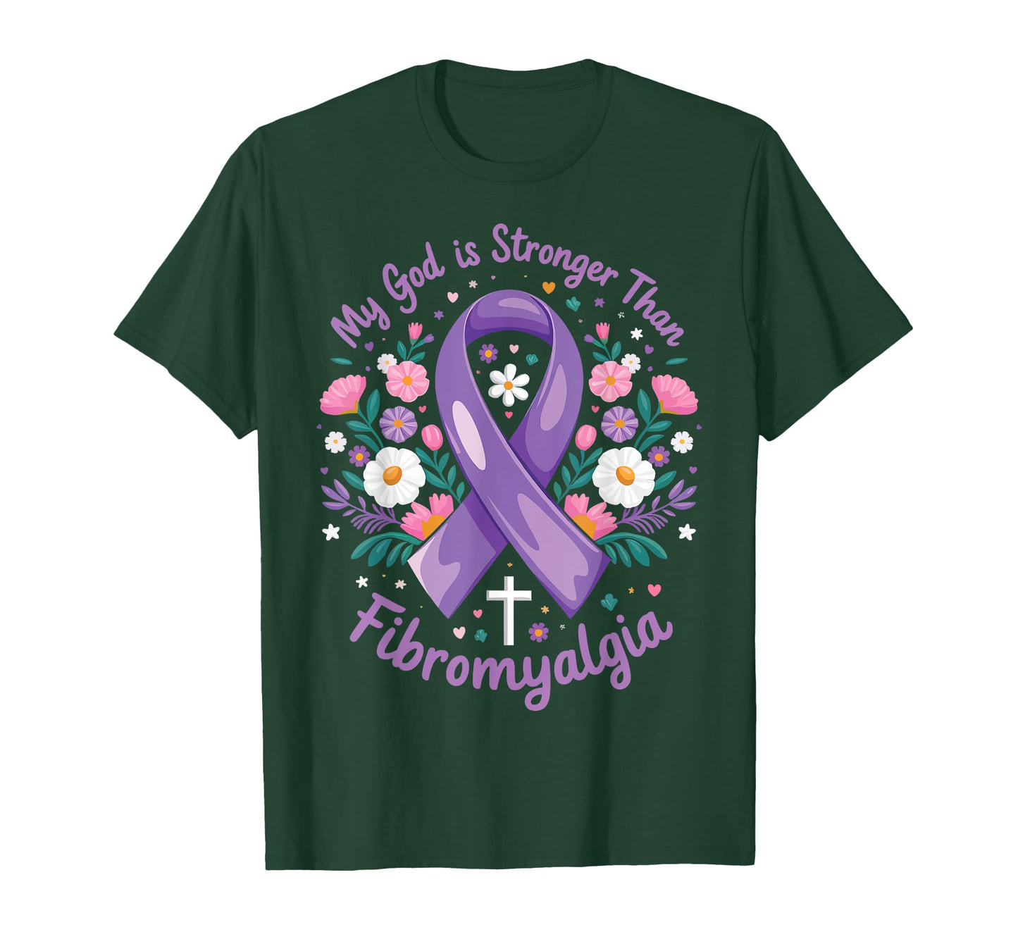 My God Is Stronger Than Fibromyalgia T-Shirt