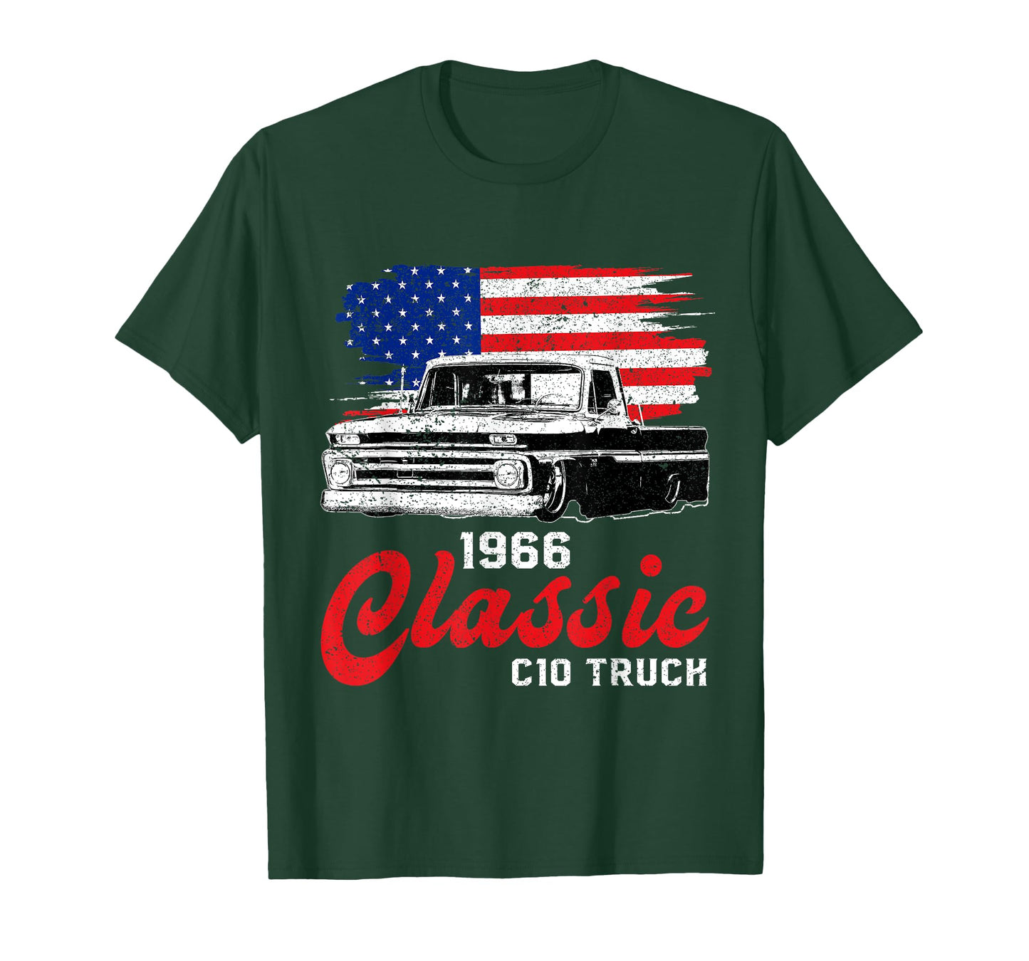 1966 66 c10 truck American Flag T-Shirt