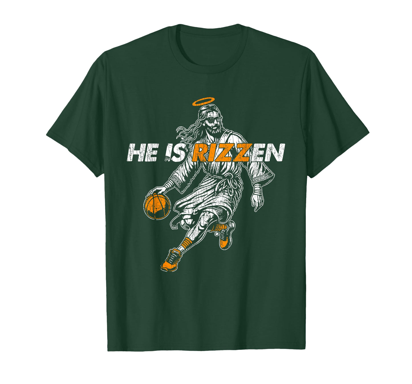 He Is RIZZEN Funny Jesus Basketball Easter Resurrection T-Shirt