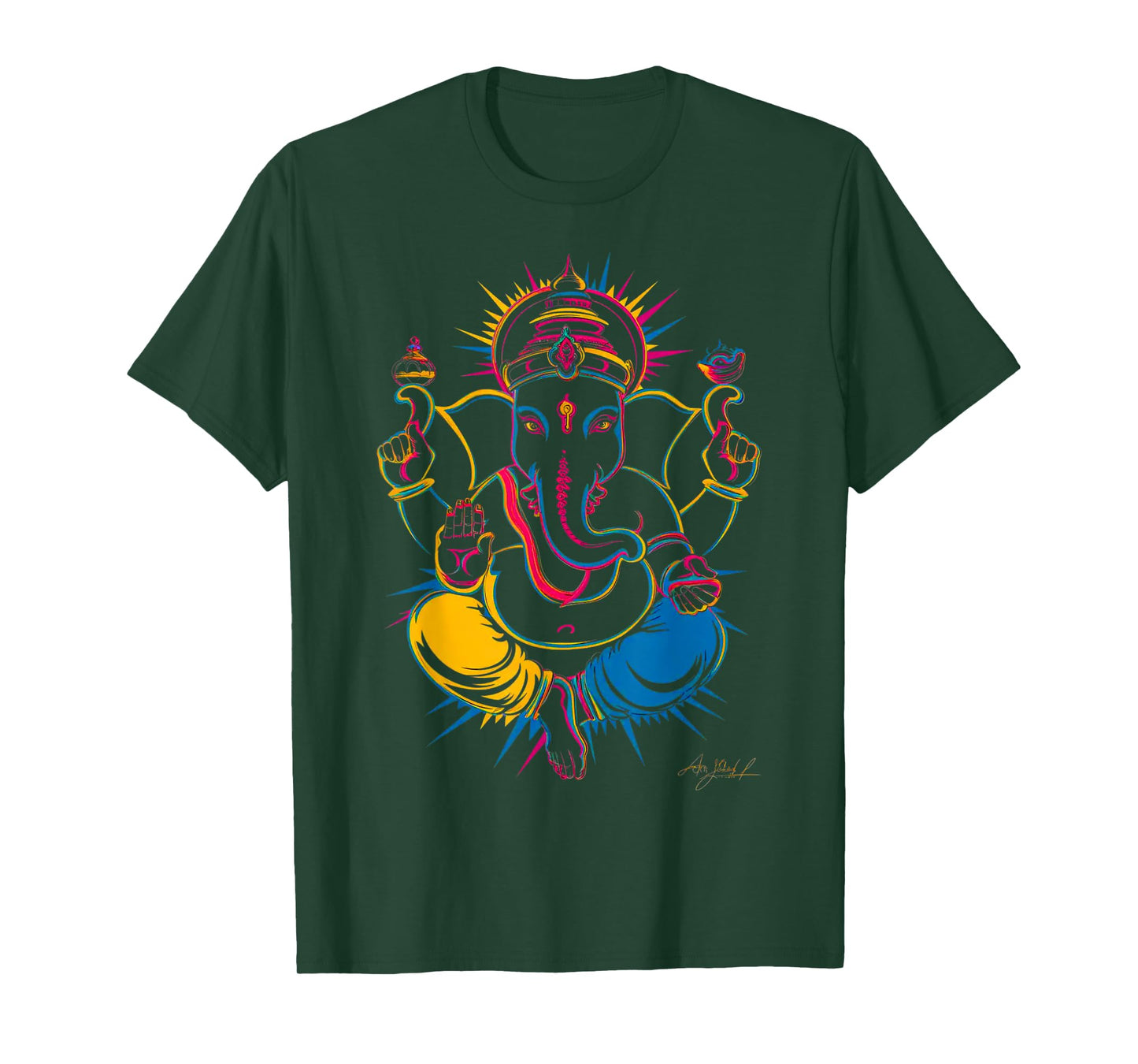 Hindu Ganesha Puja Elephant God India Meditation Yoga Murti T-Shirt