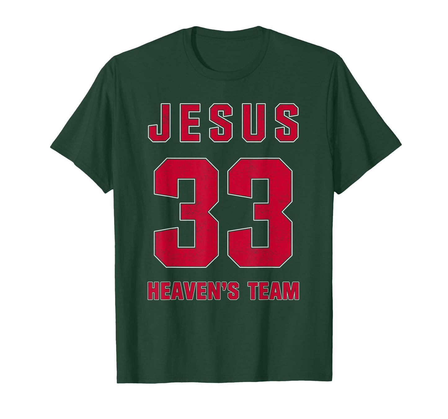 Jesus Heaven Team Number 33 Christian Faith Athletics Sport T-Shirt