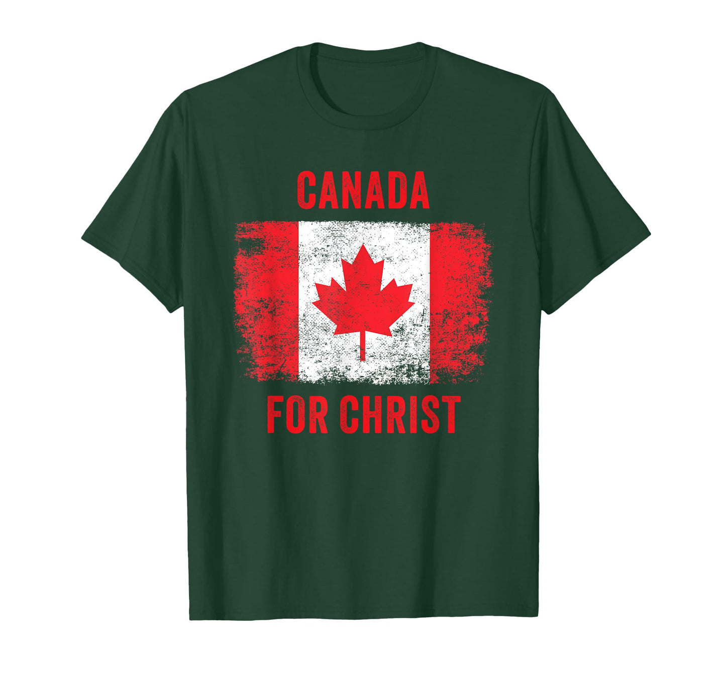 Canada for Christ – Canadian Flag Cross Revival Graphic T-Shirt
