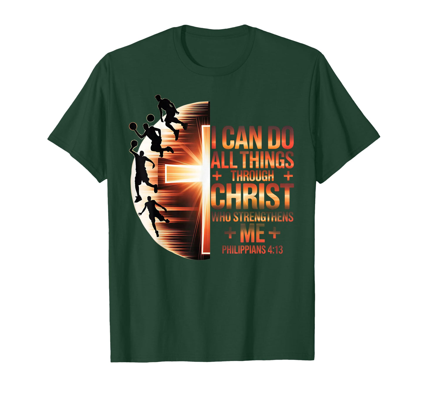 Funny Christian Basketball Athlete Bible Verse Sports Team T-Shirt