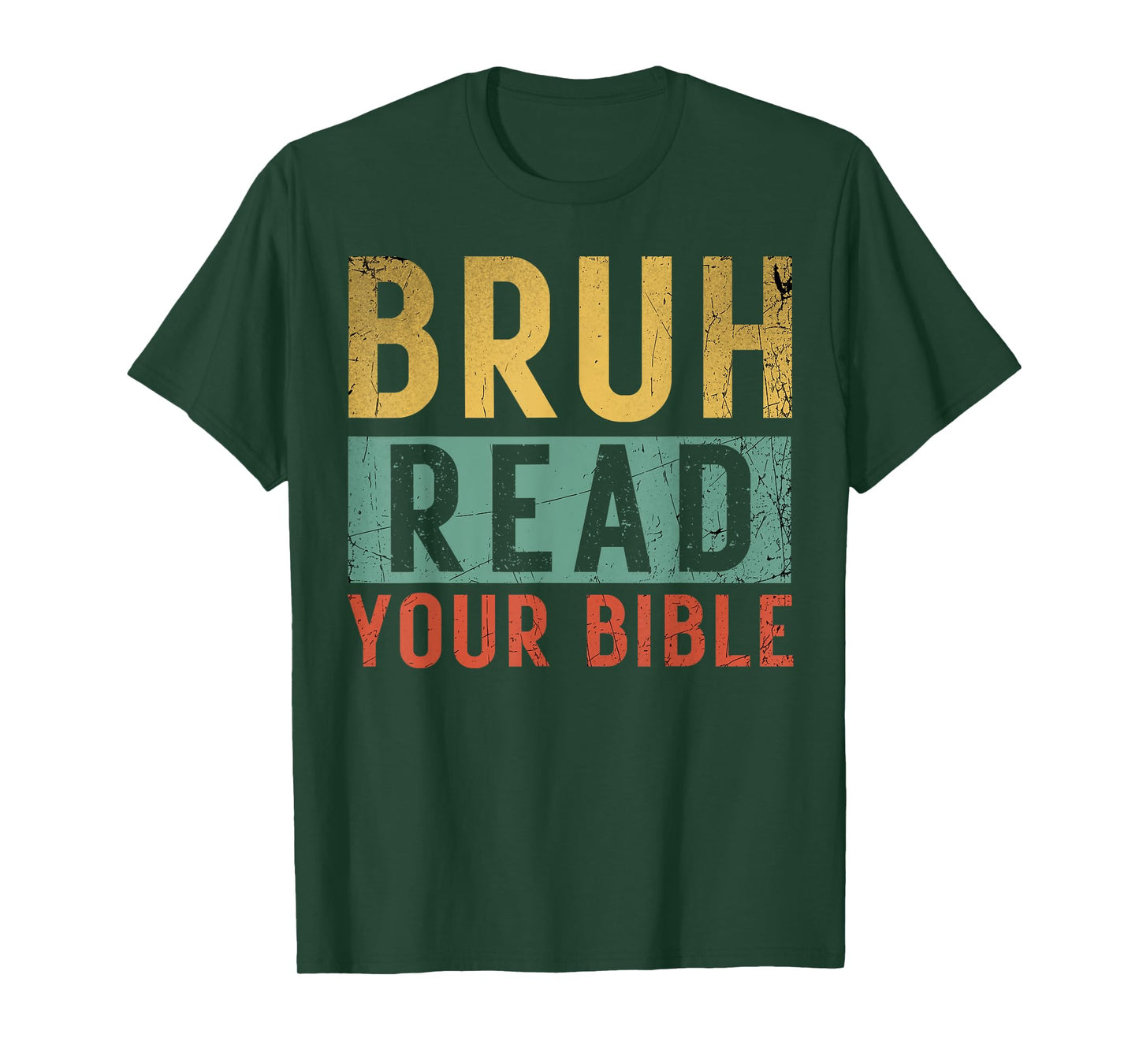 Bruh Meme Read Your Bible God Vintage Modern Christian Faith T-Shirt