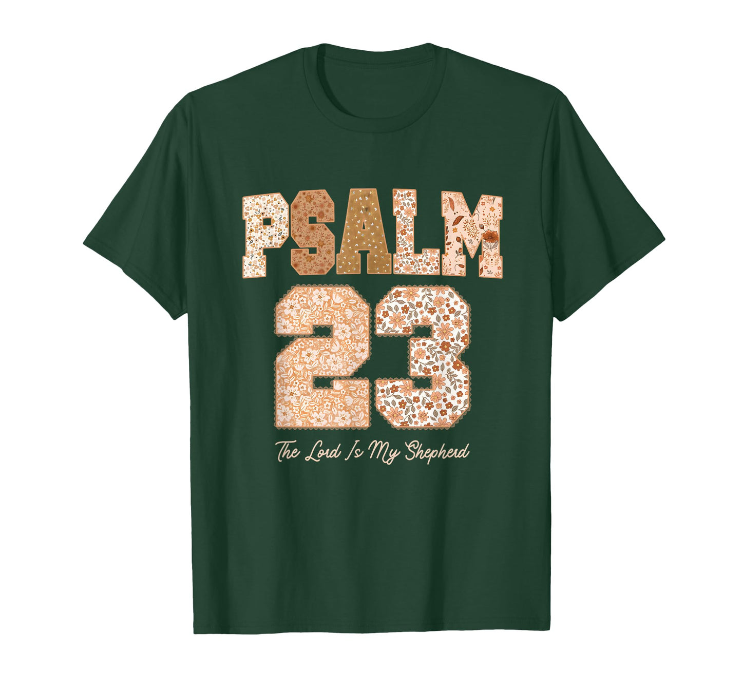 Fall Autumn Psalm 23 The Lord is My Shepherd Bible Christian T-Shirt