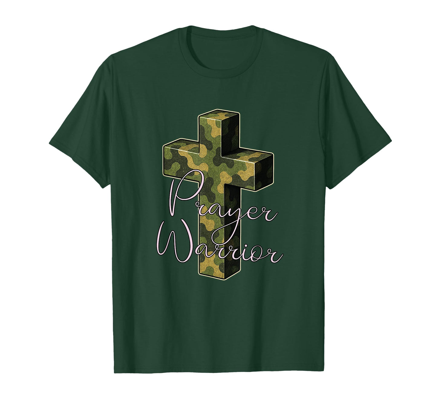 Prayer Warrior Cross Crucifix Pray Pink Camo T-Shirt