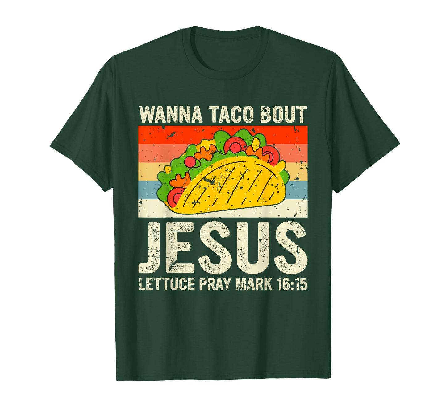 Vintage Retro Wanna Taco Bout Jesus Funny Taco Christian T-Shirt