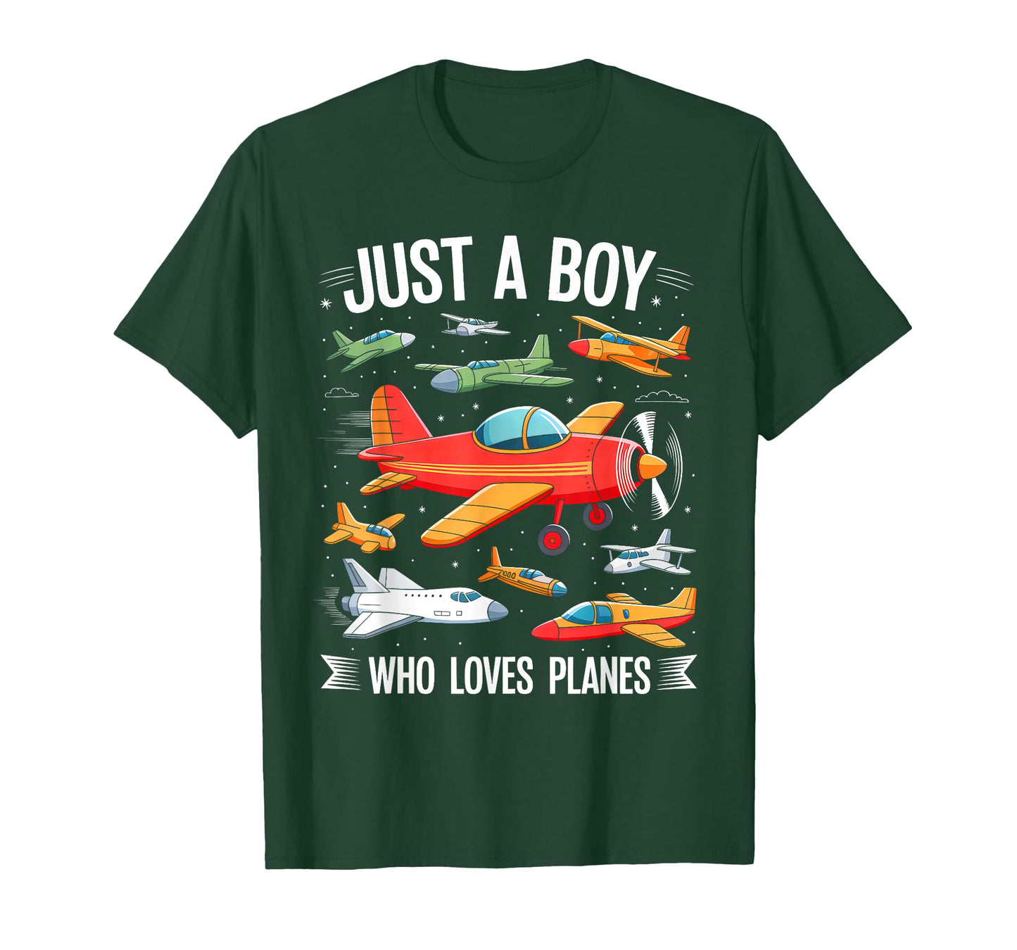 Just A Boy Who Loves Planes Airplane Aircraft Birthday Party T-Shirt