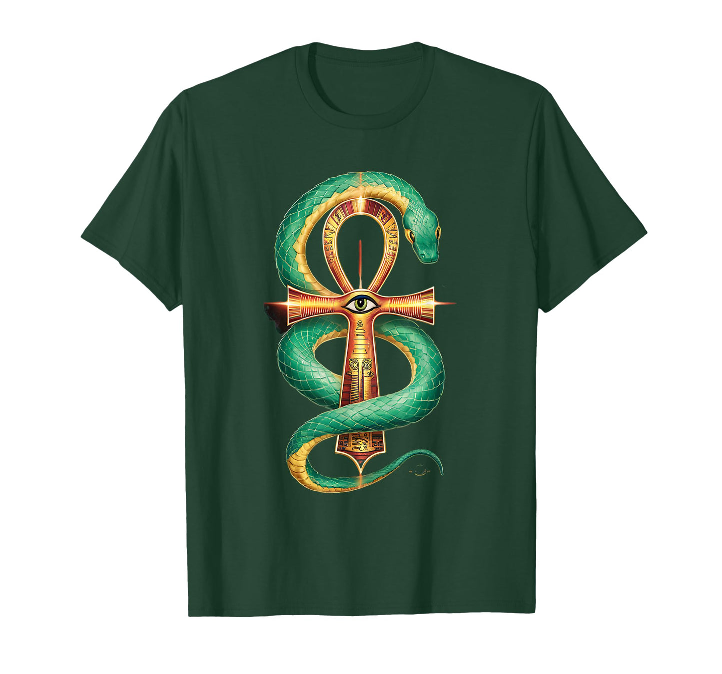 Ankh All Seeing Eye Ancient Egyptian Mythology Snake God T-Shirt