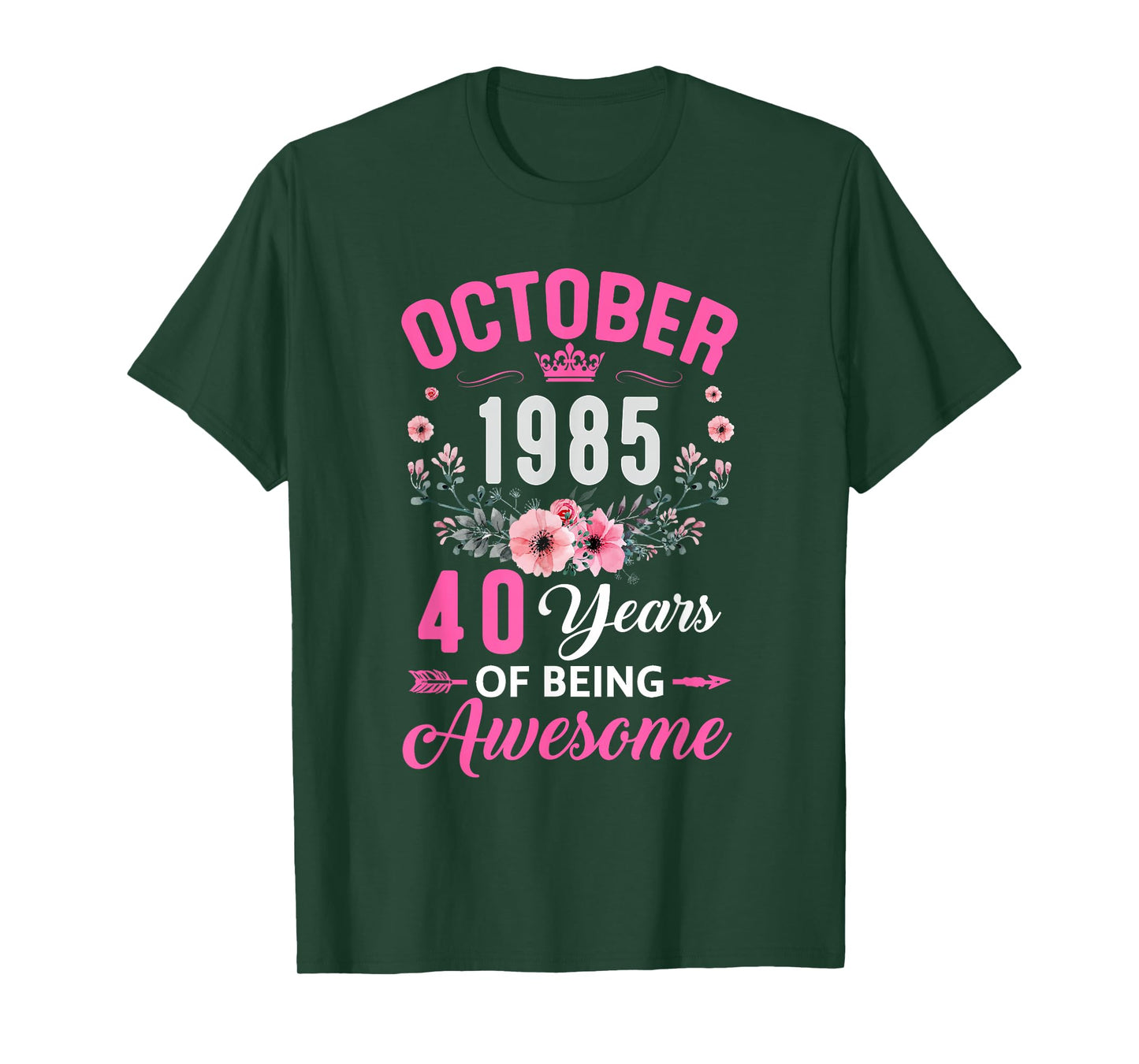 Awesome Since 1985 40 Years Old October 40Th Birthday Women T-Shirt