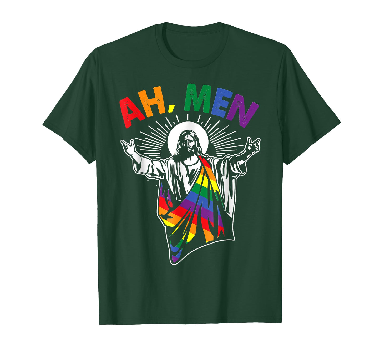 Ah Men Funny LGBT, Easter Gay, Christian Costume T-Shirt