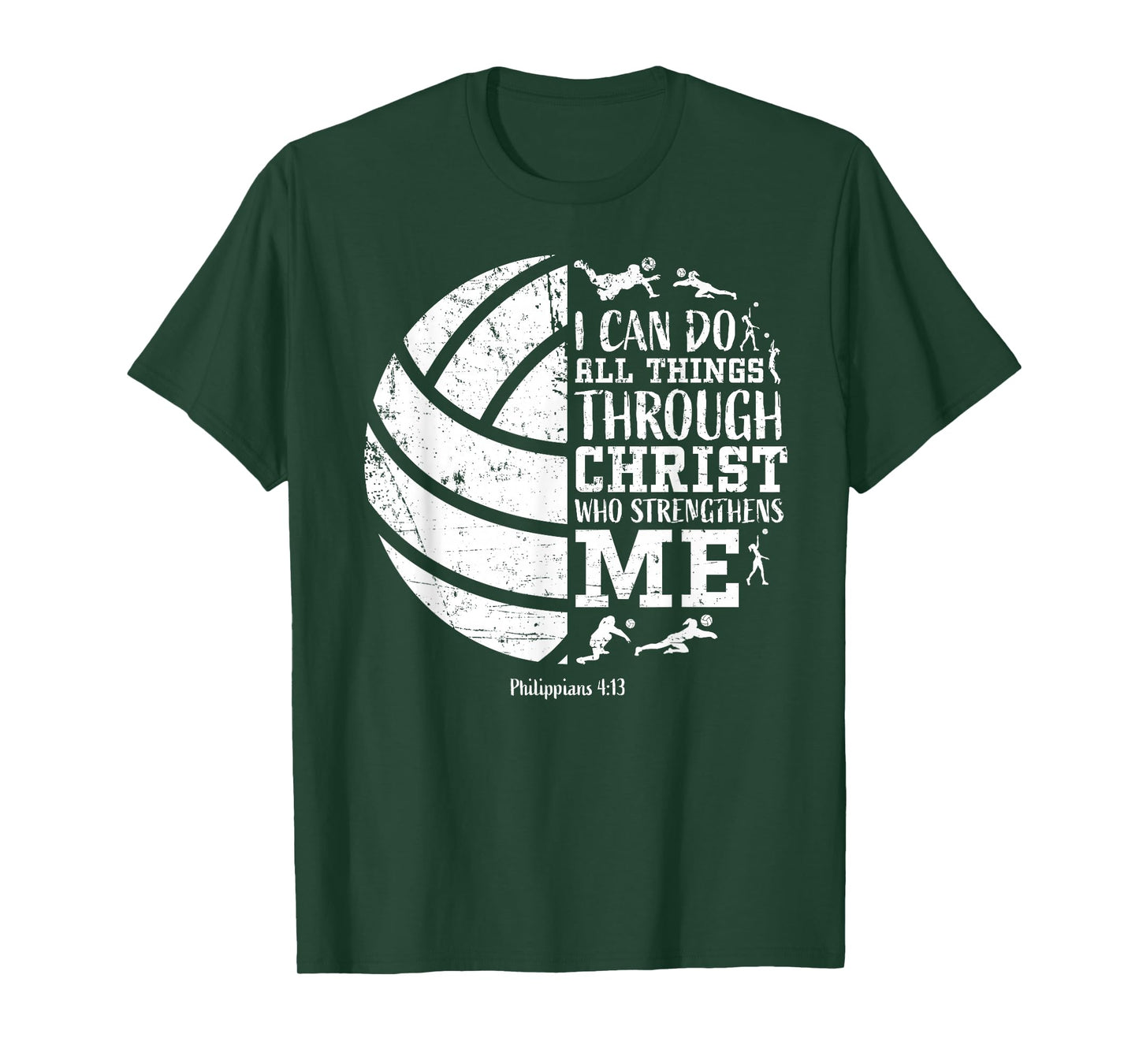 Volleyball Gifts Teen Girls Women Men Boy Christian Verse T-Shirt
