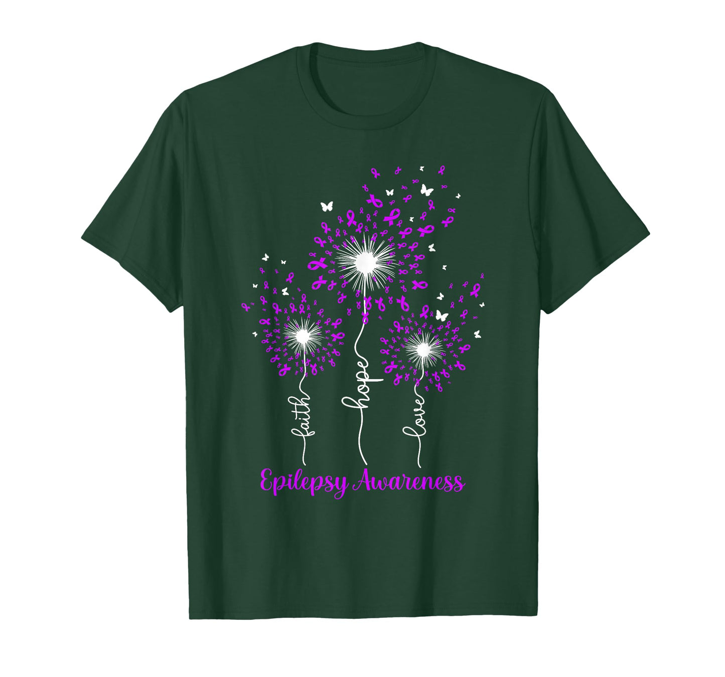 Dandelion Faith Hope Love Epilepsy Awareness T-Shirt
