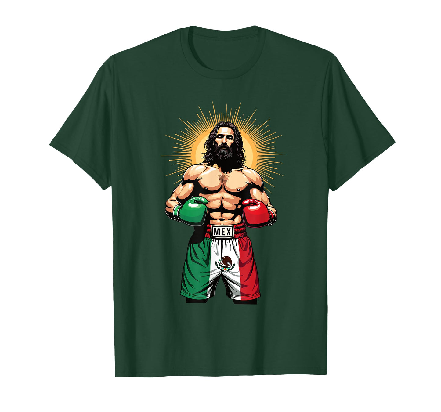 Mexican Boxing Jesus Christ Mex Boxing Shorts T-Shirt