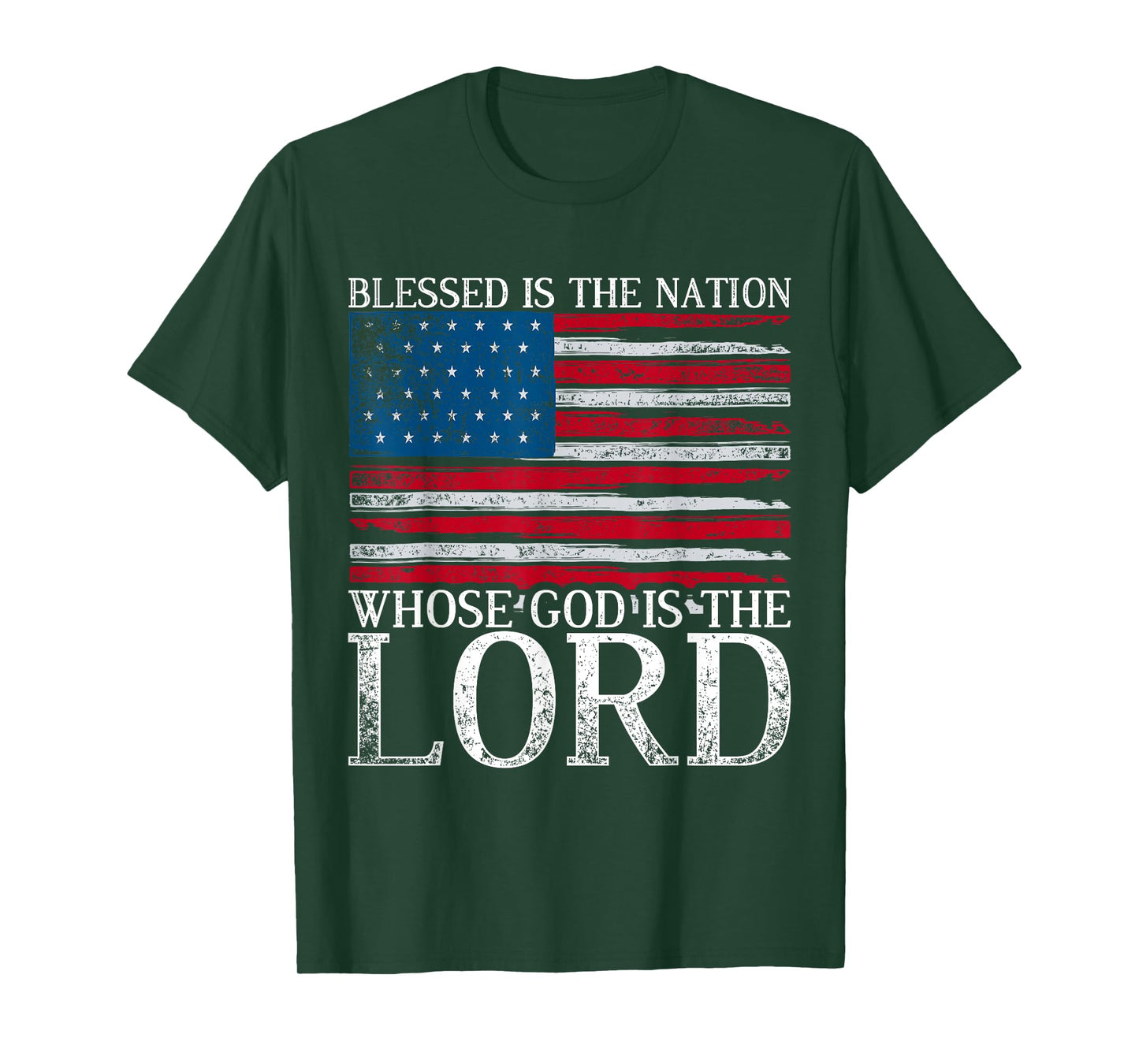 Christian American Nation USA Flag Bible Patriotic Prayer T-Shirt