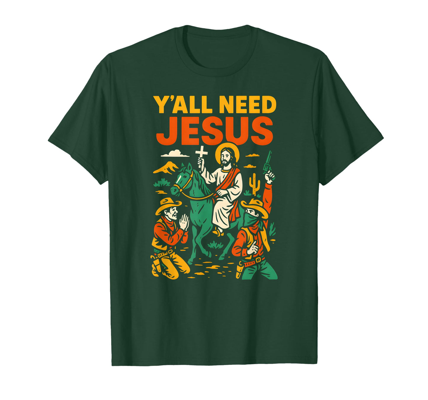 Christian Parody Yall Need Jesus Fun Womens Christian Faith T-Shirt