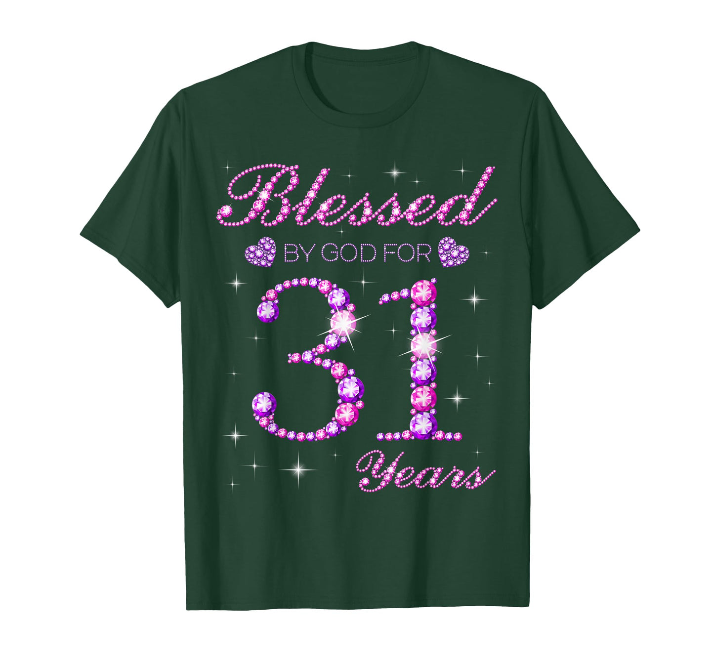 Blessed by God for 31 Years Old 31st Birthday Party T-Shirt