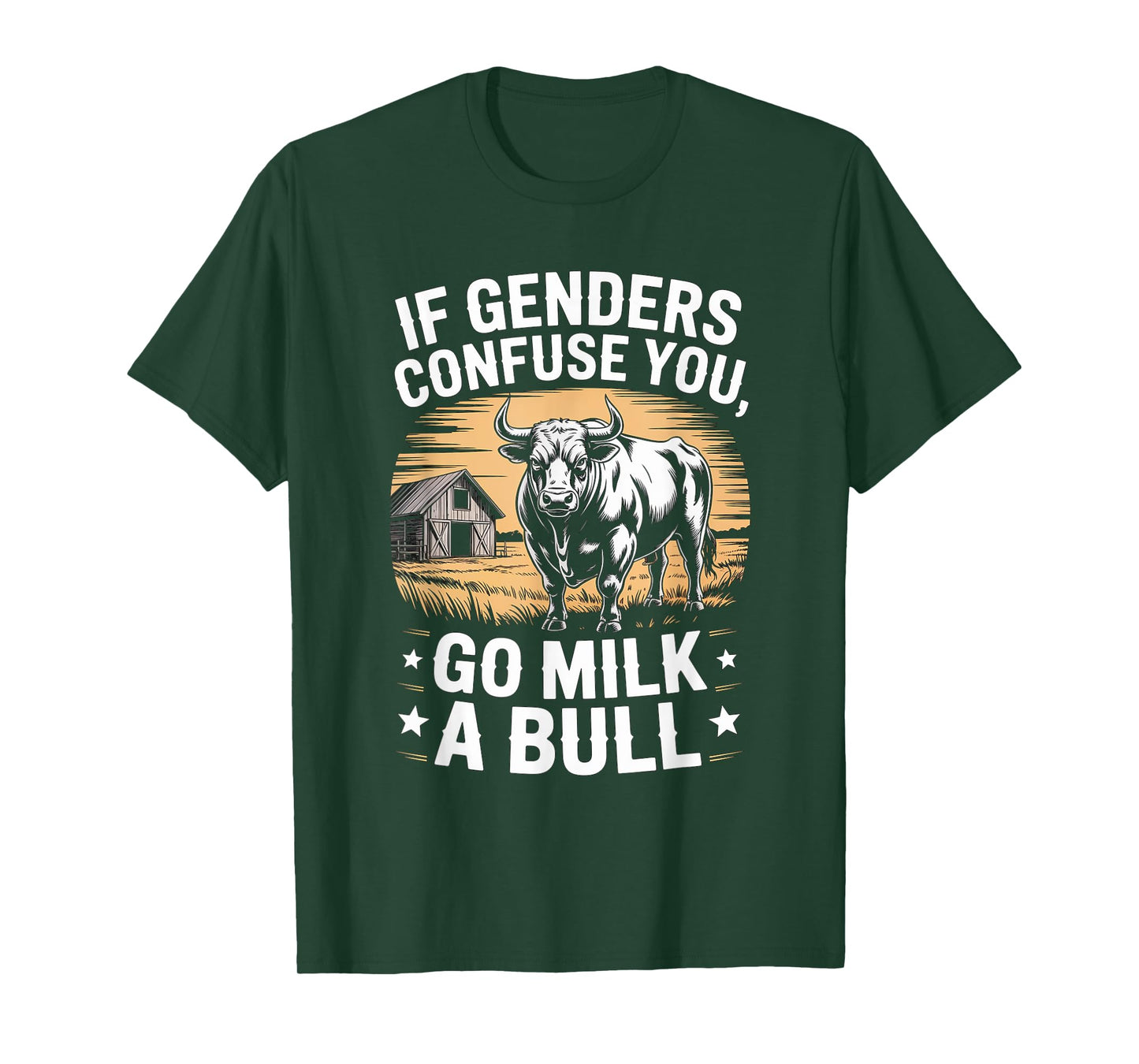 Funny Quote if Genders Confuse You Go Milk a Bull Vintage Lo T-Shirt