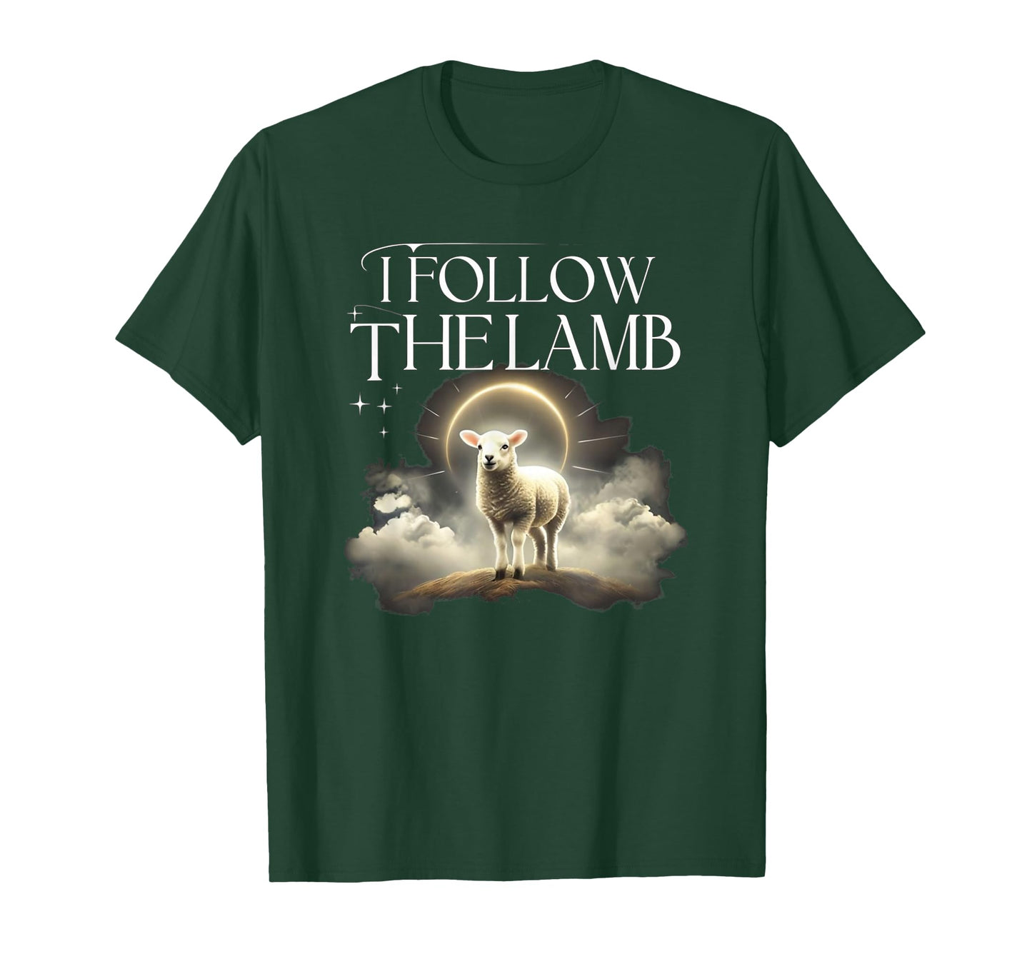 I Follow The Lamb – Christian Spiritual Light Design T-Shirt