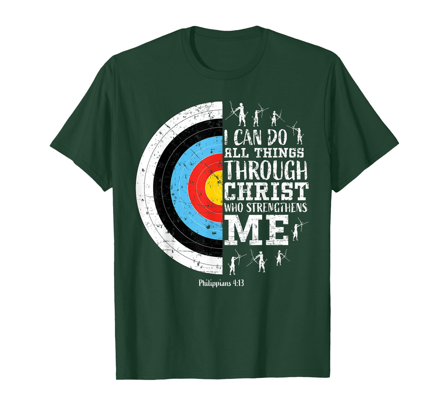 Archery Philippians 4:13 Christian Bible Verse Faith Graphic T-Shirt