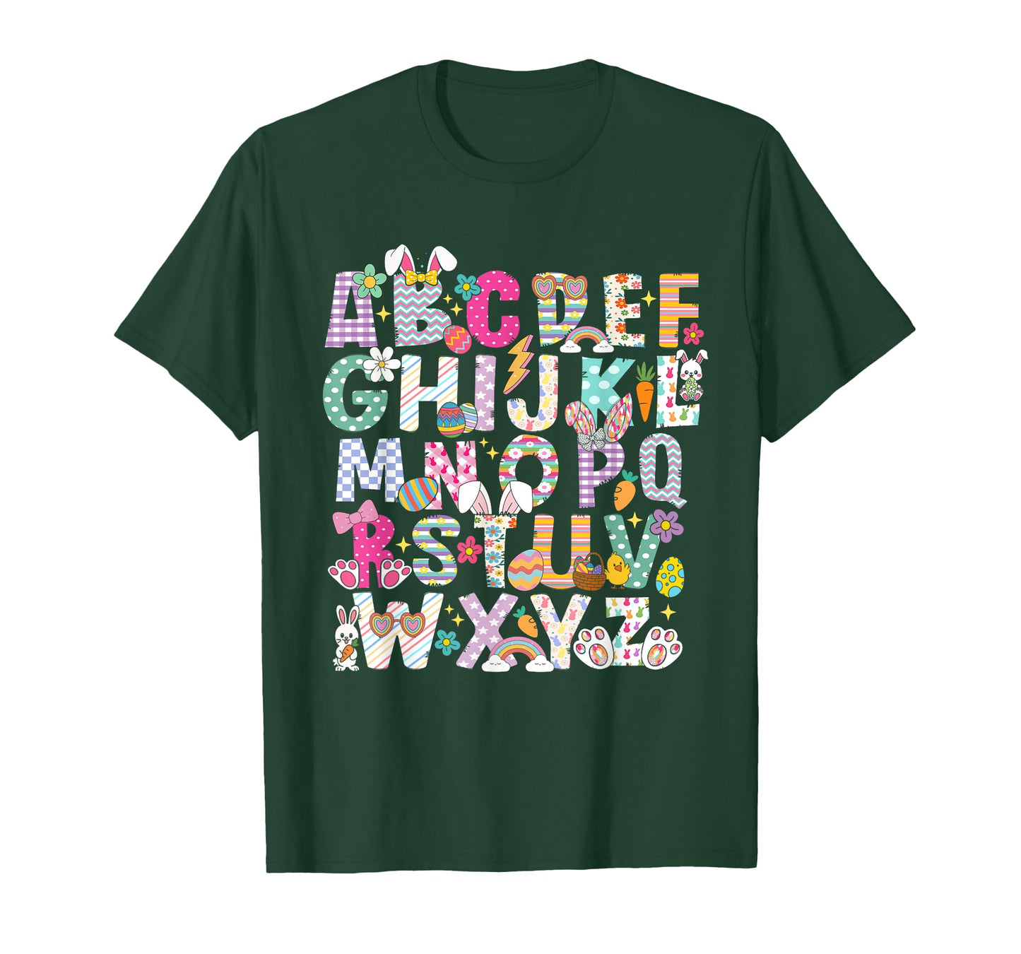 Happy Easter Day Alphabet Abcs Elemeno For Teacher Student T-Shirt