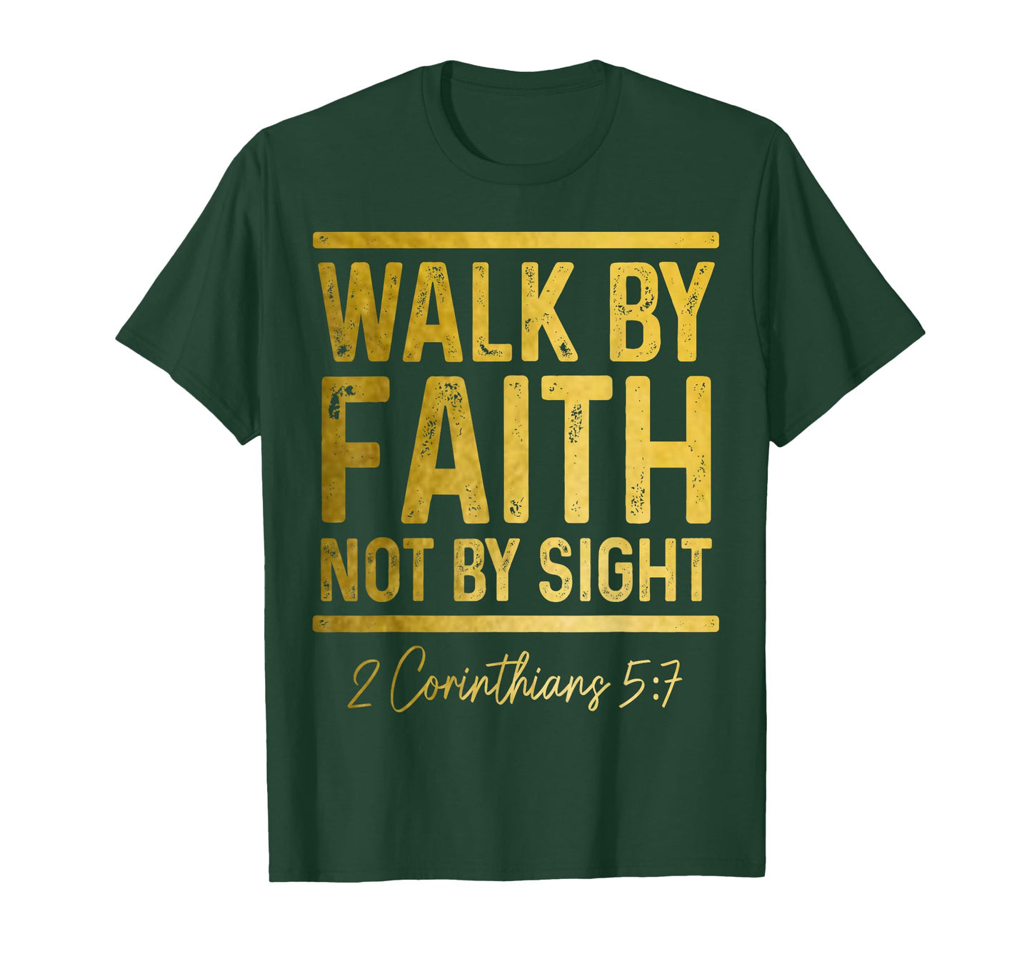 Bible Verse Walk Faith Not By Sight Christian Pastor T-Shirt
