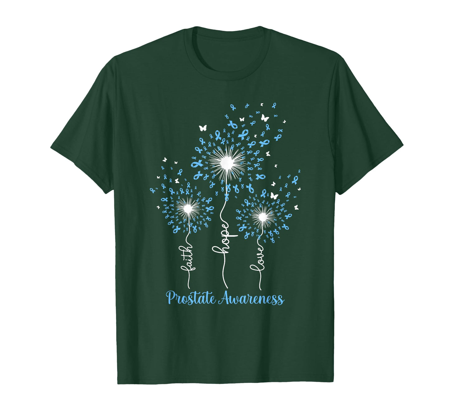 Dandelion Faith Hope Love Prostate Awareness T-Shirt
