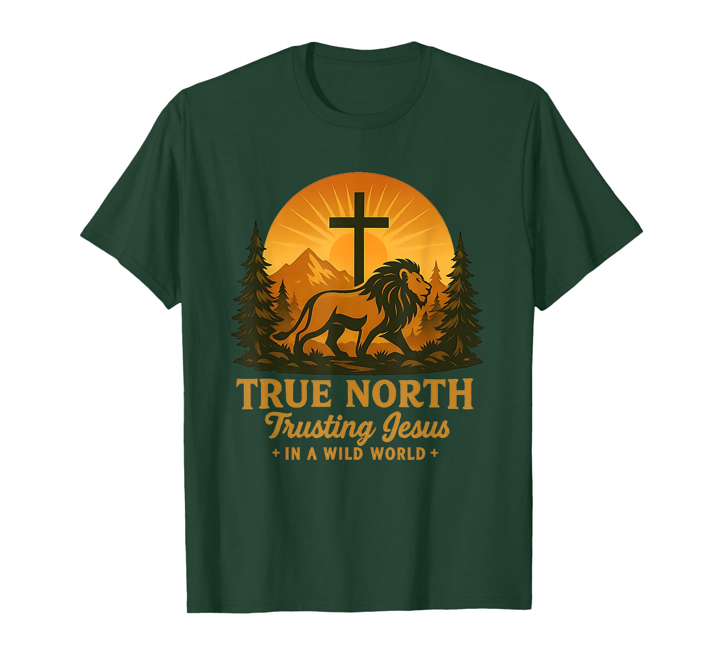 True North Trusting Jesus Lion Christian Inspiration T-Shirt