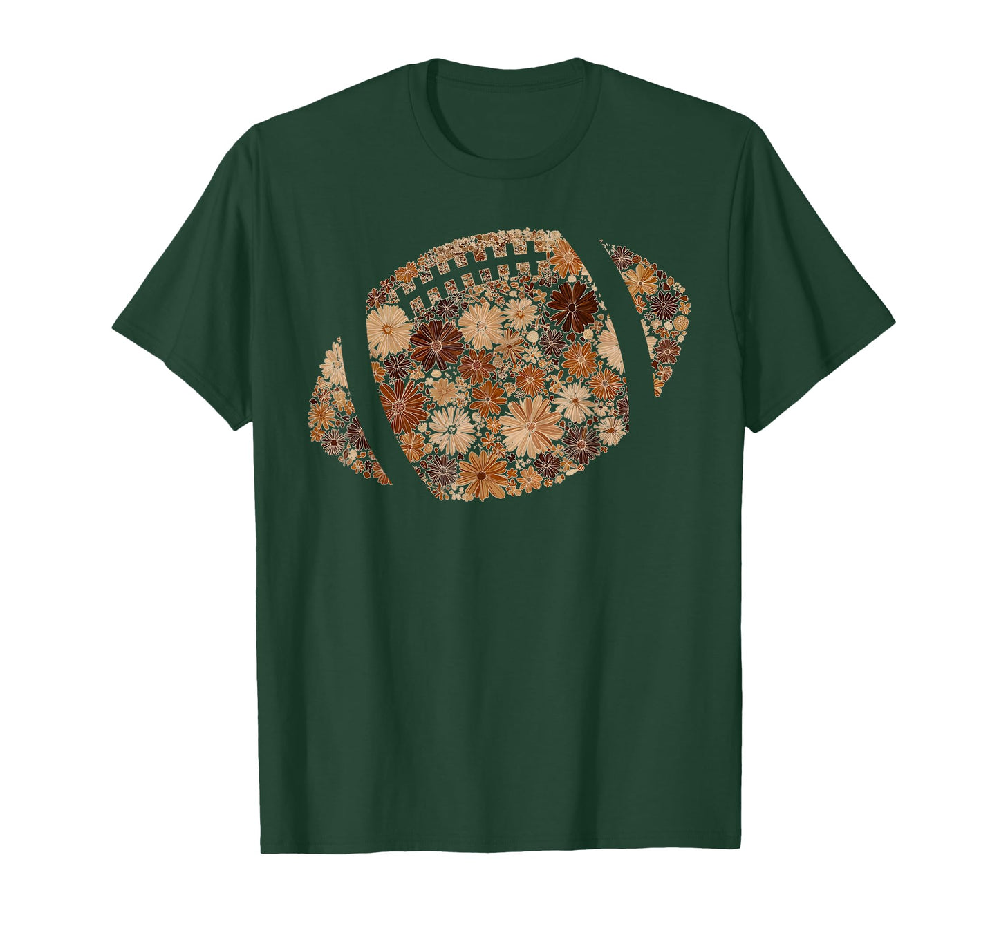 Game Day Fall Vibes Floral Fall Football T-Shirt