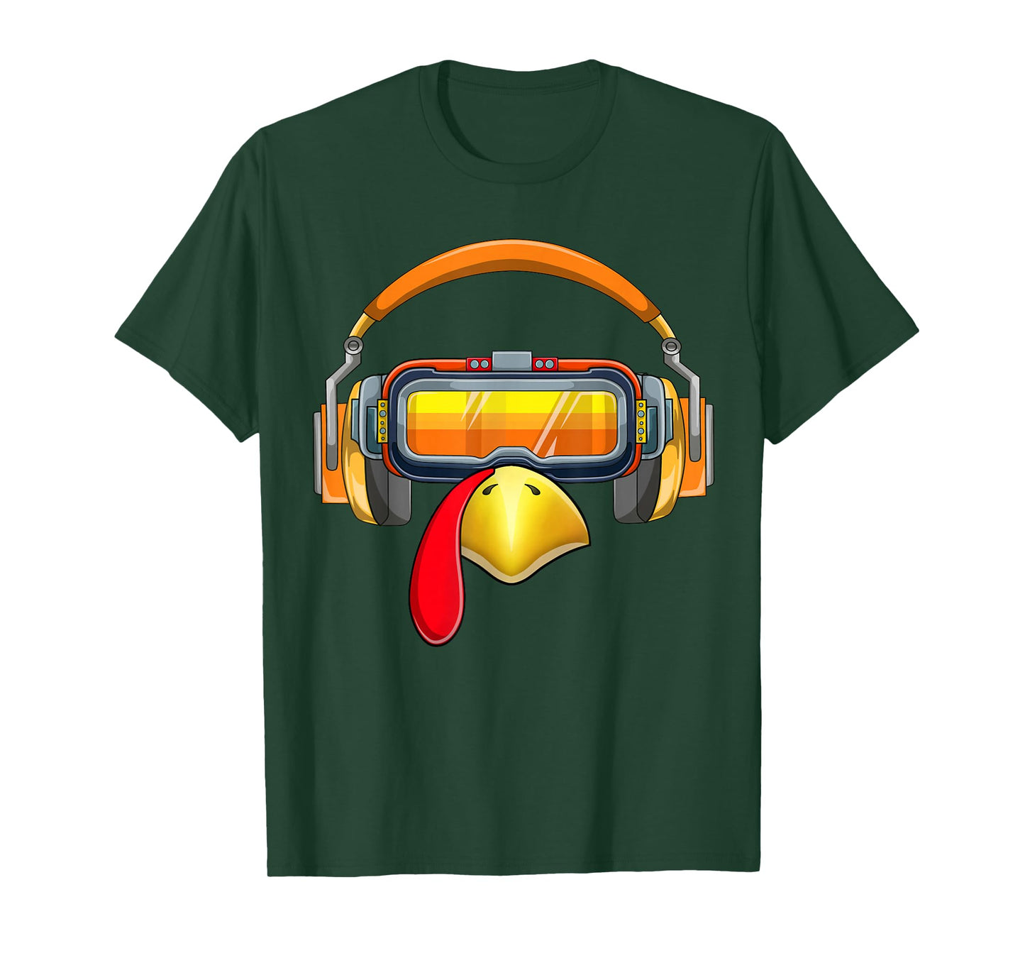 Thanksgiving Turkey Face VR Glasses T-Shirt