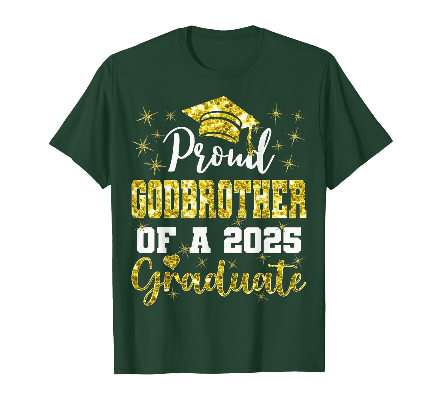 Super Proud Godbrother of 2025 Graduate Graduation Family T-Shirt