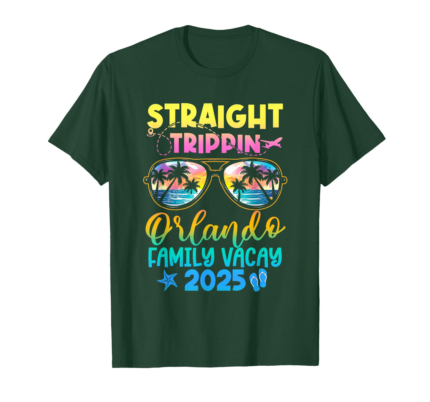 Orlando Family Vacay Vacation 2025 Straight Trippin T-Shirt