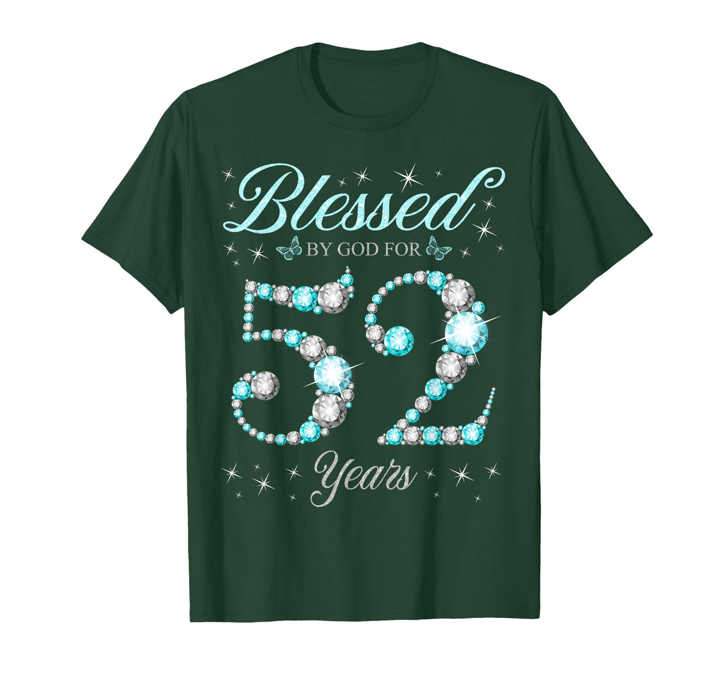 Blessed By God For 52 Years Old 52nd Birthday B-Day Party T-Shirt