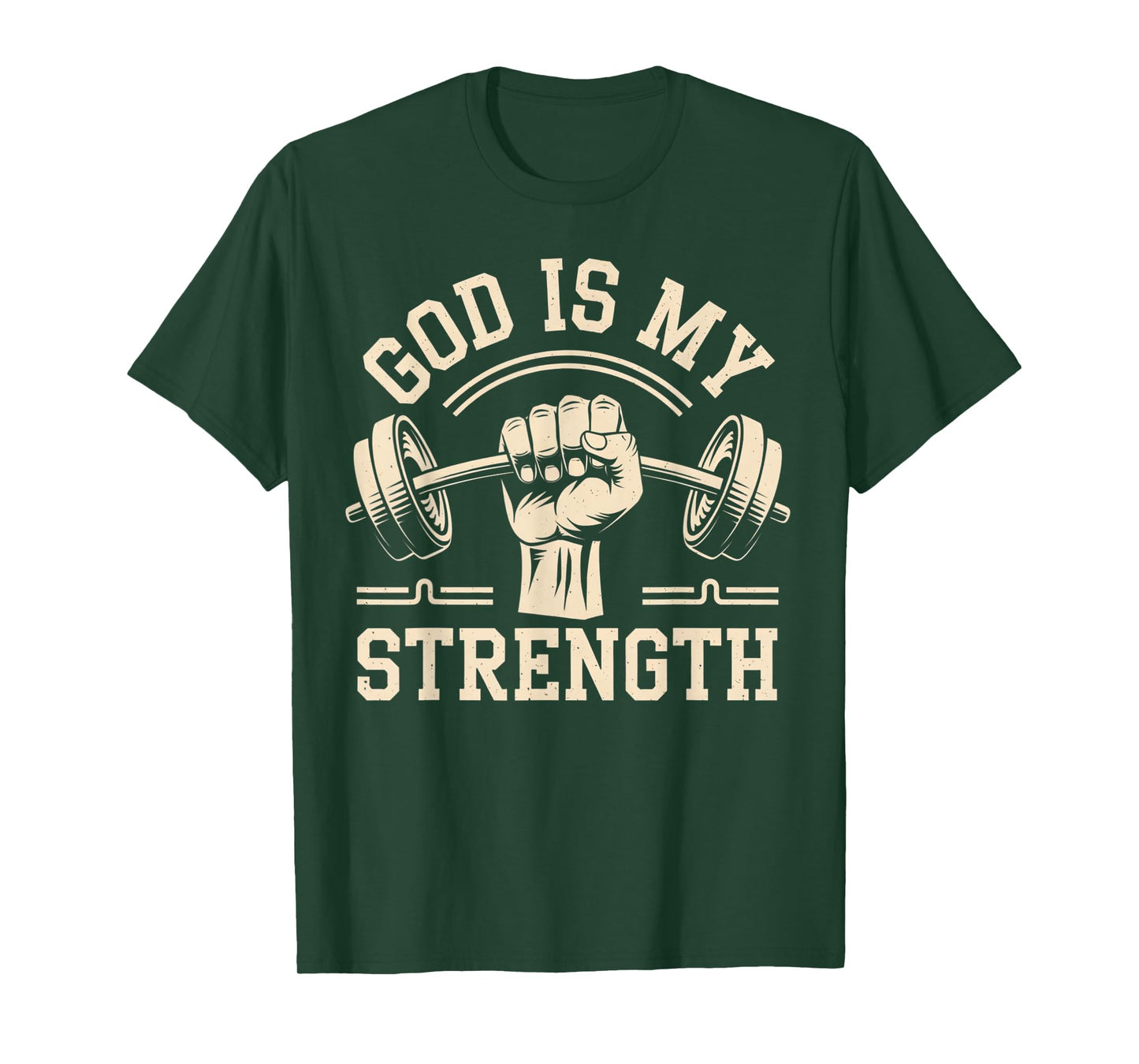 Gym God Is My Strength Workout Fitness Women Men T-Shirt