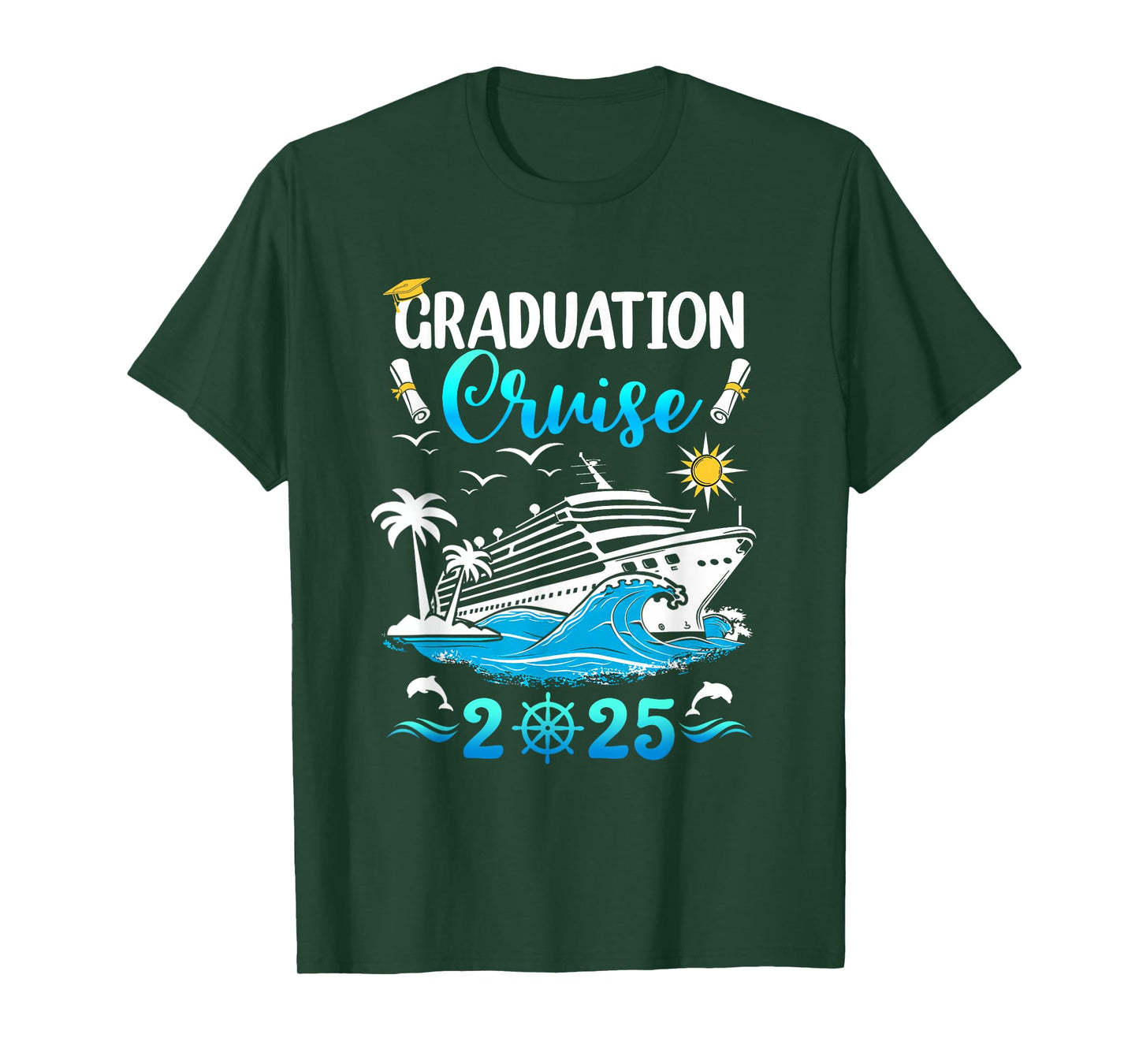 Class Of 2025 Graduation Cruise Senior Graduates Vacation T-Shirt