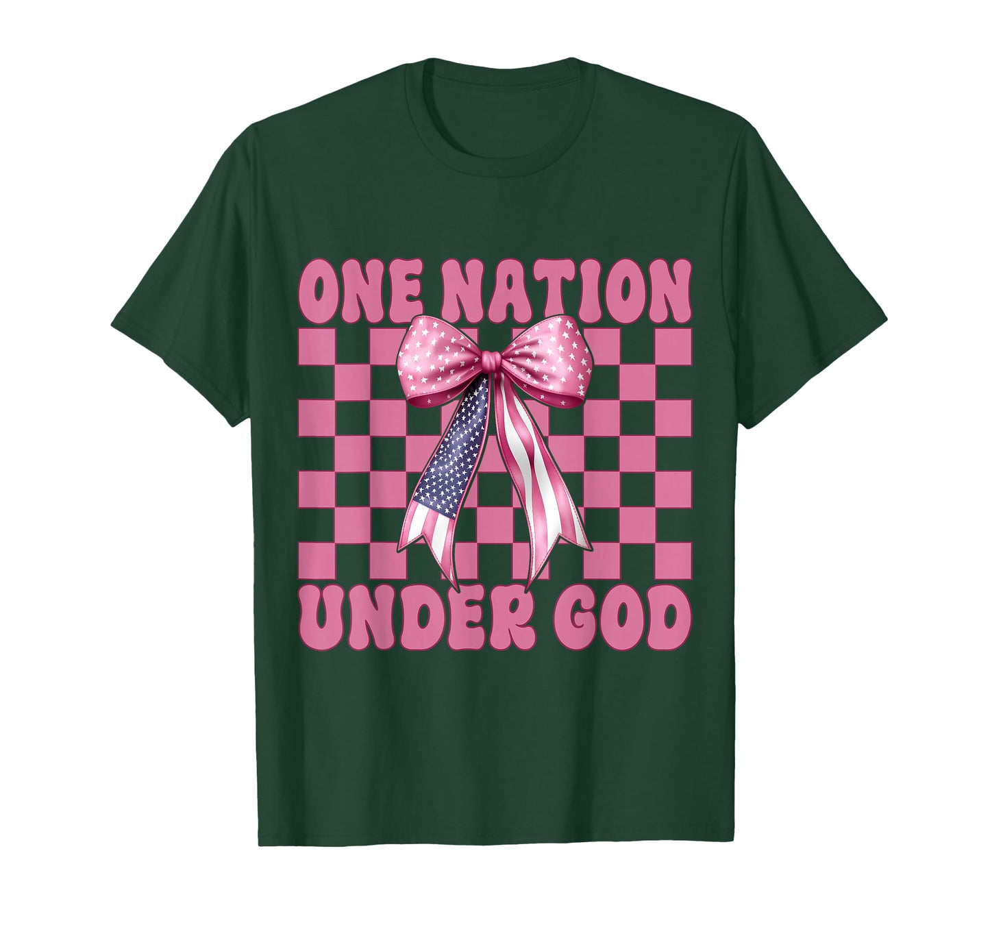 4th of July USA American Flag Patriotic One Nation Under God T-Shirt