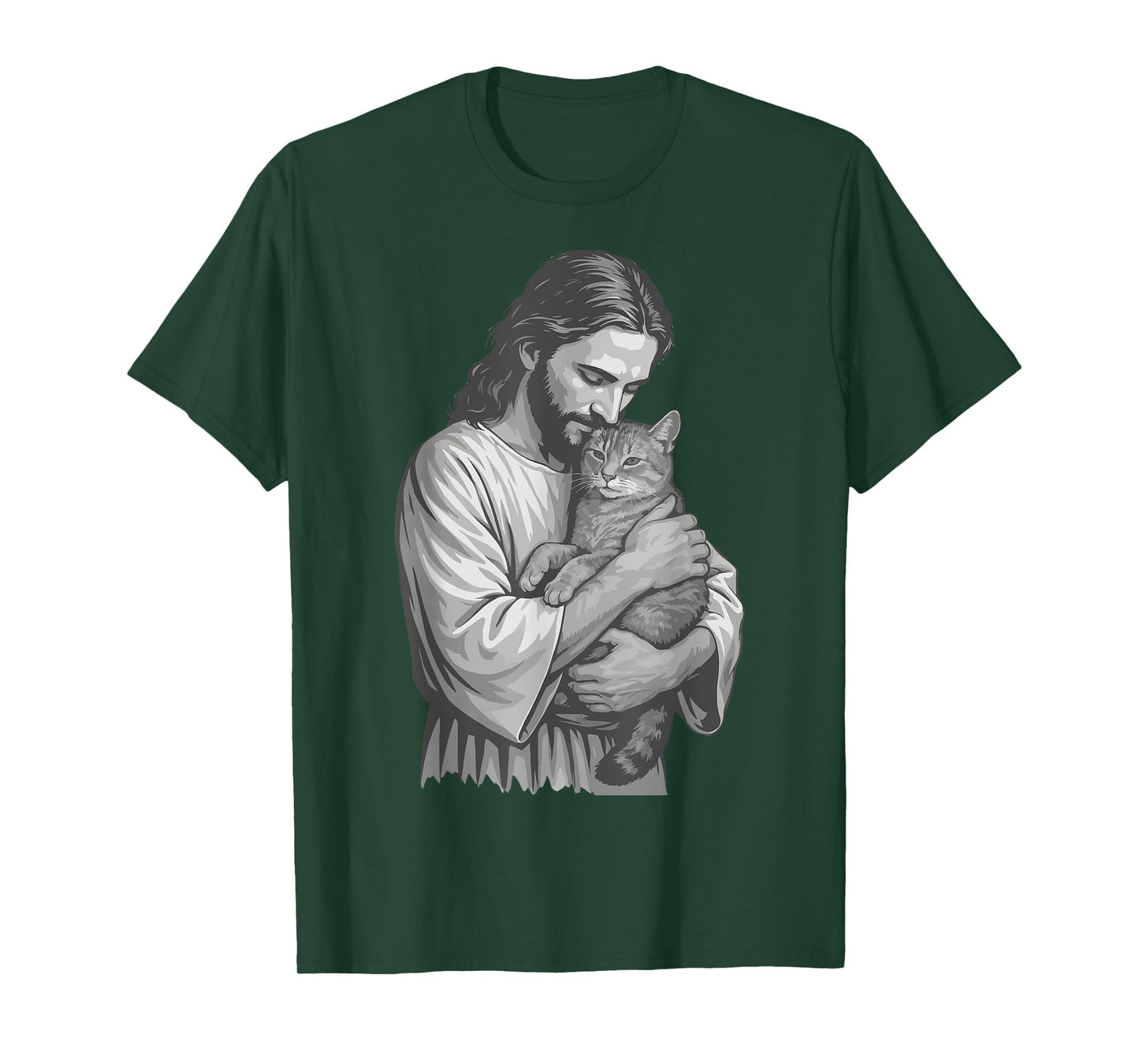 Jesus Holding Cat T-Shirt