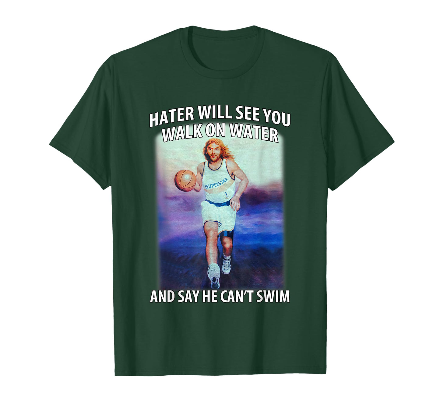 Retro Haters Will See You Walk Jesus On The Water Motivation T-Shirt